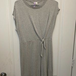 Francesca's grey and white striped dress